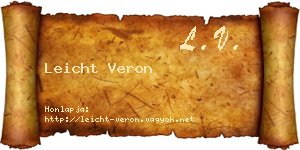 Leicht Veron névjegykártya